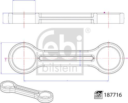 Febi Bilstein 187716 - Тяга / стійка, стабілізатор autocars.com.ua