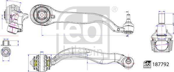 Febi Bilstein 187792 - Важіль незалежної підвіски колеса autocars.com.ua