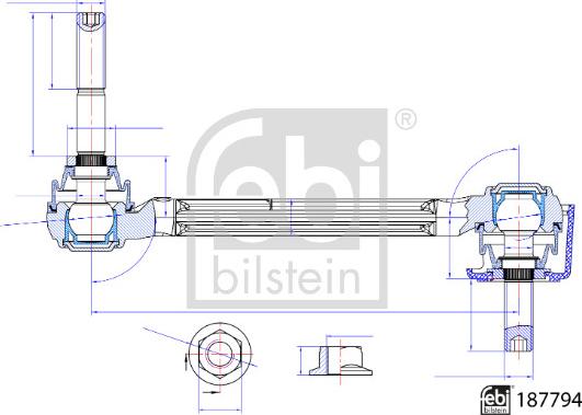 FEBI Bilstein 187794 - Тяга / стійка, стабілізатор autocars.com.ua