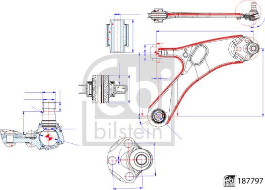 Febi Bilstein 187797 - Рычаг подвески колеса avtokuzovplus.com.ua