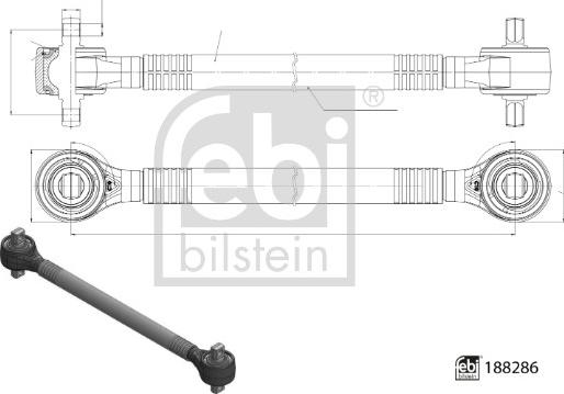 Febi Bilstein 188286 - Рычаг подвески колеса avtokuzovplus.com.ua