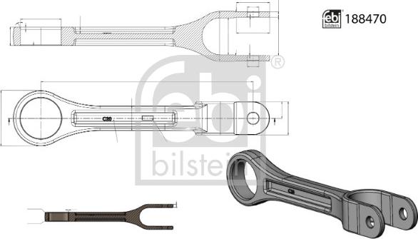 Febi Bilstein 188470 - Тяга / стійка, стабілізатор autocars.com.ua