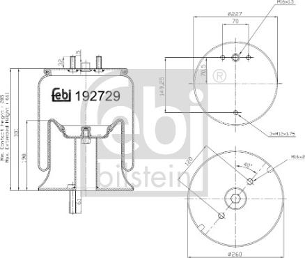 Febi Bilstein 192729 - Кожух пневматической рессоры avtokuzovplus.com.ua