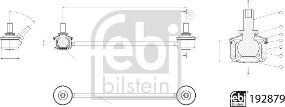 Febi Bilstein 192879 - Тяга / стійка, стабілізатор autocars.com.ua