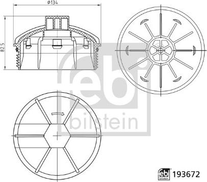 Febi Bilstein 193672 - Кришка, корпус масляного фільтра autocars.com.ua