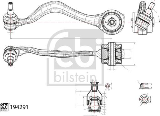 Febi Bilstein 194291 - Важіль незалежної підвіски колеса autocars.com.ua