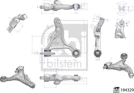 Febi Bilstein 194329 - Важіль незалежної підвіски колеса autocars.com.ua