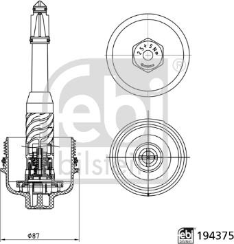 Febi Bilstein 194375 - Кришка, корпус масляного фільтра autocars.com.ua