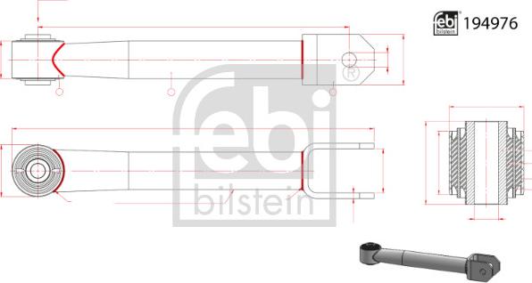 Febi Bilstein 194976 - Тяга / стойка, стабилизатор avtokuzovplus.com.ua