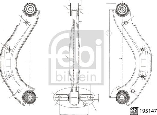 Febi Bilstein 195147 - Важіль незалежної підвіски колеса autocars.com.ua