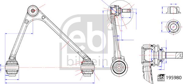 Febi Bilstein 195980 - Рычаг подвески колеса avtokuzovplus.com.ua