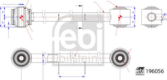 Febi Bilstein 196056 - Тяга / стійка, підвіска колеса autocars.com.ua