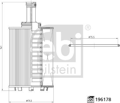 Febi Bilstein 196178 - Масляный фильтр avtokuzovplus.com.ua