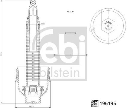 Febi Bilstein 196195 - Кришка, корпус масляного фільтра autocars.com.ua