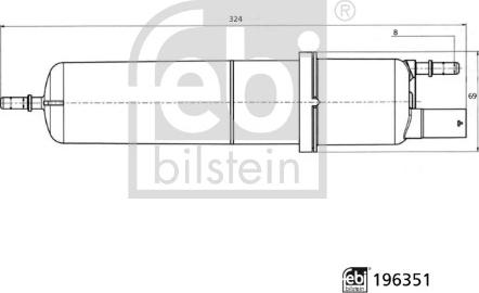 Febi Bilstein 196351 - Паливний фільтр autocars.com.ua