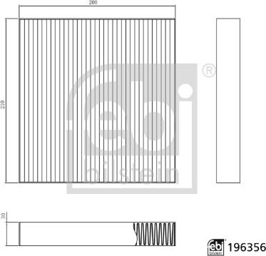 FEBI Bilstein 196356 - Фільтр, повітря у внутрішній простір autocars.com.ua