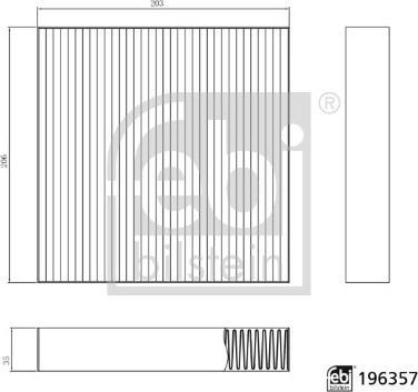 FEBI Bilstein 196357 - Фільтр, повітря у внутрішній простір autocars.com.ua