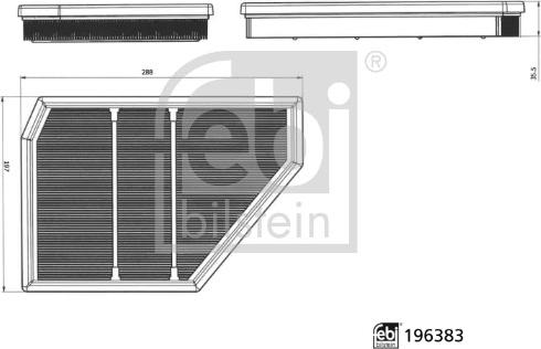 FEBI Bilstein 196383 - Повітряний фільтр autocars.com.ua