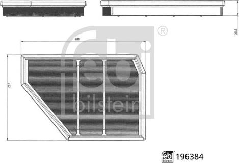 FEBI Bilstein 196384 - Повітряний фільтр autocars.com.ua