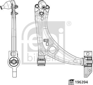 FEBI Bilstein 196394 - Важіль незалежної підвіски колеса autocars.com.ua