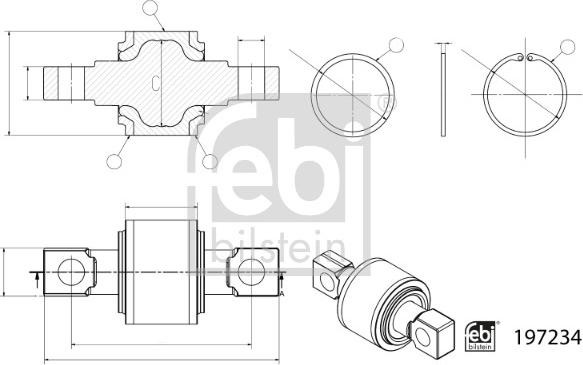 FEBI Bilstein 197234 - Ремкомплект, направляти стійка autocars.com.ua