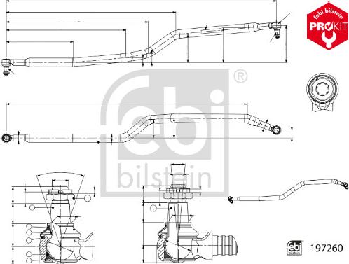 FEBI Bilstein 197260 - Поздовжня рульова тяга autocars.com.ua