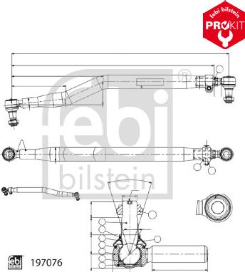 FEBI Bilstein 197266 - Поздовжня рульова тяга autocars.com.ua