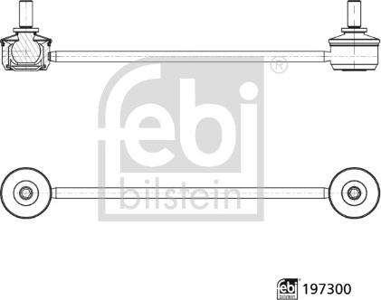 FEBI Bilstein 197300 - Тяга / стійка, стабілізатор autocars.com.ua