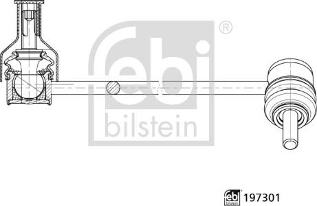 FEBI Bilstein 197301 - Тяга / стійка, стабілізатор autocars.com.ua