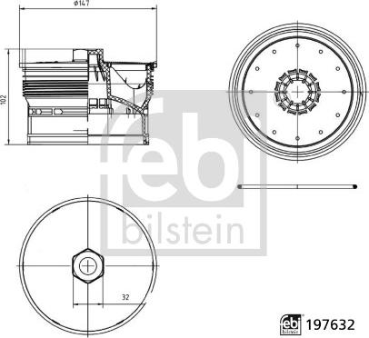 FEBI Bilstein 197632 - Кришка, корпус масляного фільтра autocars.com.ua