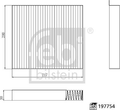 FEBI Bilstein 197754 - Фільтр, повітря у внутрішній простір autocars.com.ua