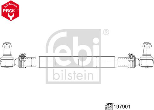 FEBI Bilstein 197901 - Поперечна рульова тяга autocars.com.ua