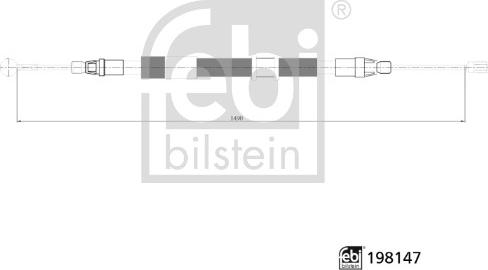 FEBI Bilstein 198147 - Трос, гальмівна система autocars.com.ua