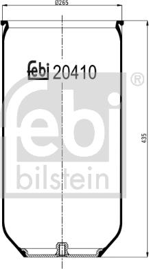 Febi Bilstein 20410 - Кожух пневматической рессоры avtokuzovplus.com.ua