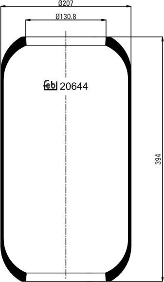 FEBI Bilstein 20644 - Кожух пневматичної ресори autocars.com.ua