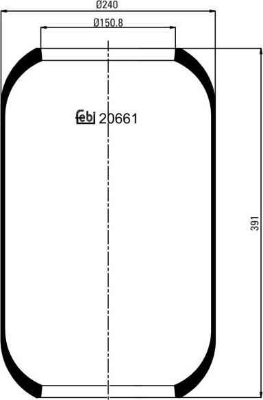 FEBI Bilstein 20661 - Кожух пневматичної ресори autocars.com.ua