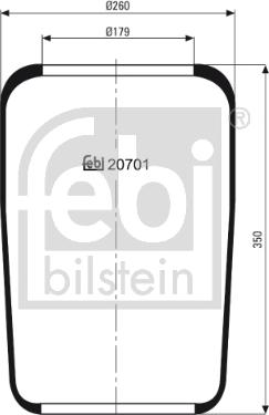 Febi Bilstein 20701 - Кожух пневматичної ресори autocars.com.ua