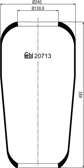 FEBI Bilstein 20713 - Кожух пневматичної ресори autocars.com.ua