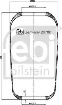 FEBI Bilstein 20786 - Кожух пневматичної ресори autocars.com.ua