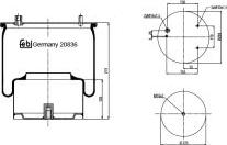 FEBI Bilstein 20836 - Кожух пневматичної ресори autocars.com.ua