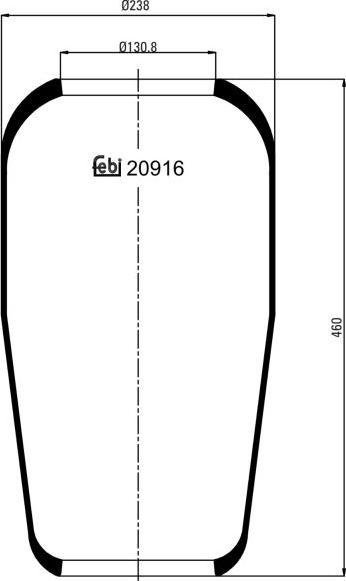 FEBI Bilstein 20916 - Кожух пневматичної ресори autocars.com.ua