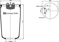 FEBI Bilstein 35494 - Кожух пневматичної ресори autocars.com.ua