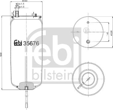 Febi Bilstein 35676 - Кожух пневматической рессоры avtokuzovplus.com.ua