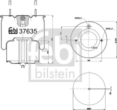 Febi Bilstein 37635 - Кожух пневматической рессоры avtokuzovplus.com.ua