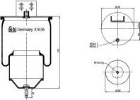 FEBI Bilstein 37636 - Кожух пневматичної ресори autocars.com.ua