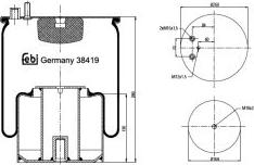 FEBI Bilstein 38419 - Кожух пневматичної ресори autocars.com.ua