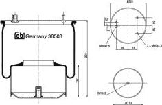 FEBI Bilstein 38503 - Кожух пневматичної ресори autocars.com.ua