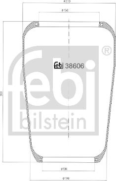 Febi Bilstein 38606 - Кожух пневматической рессоры avtokuzovplus.com.ua