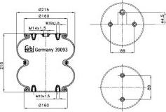 FEBI Bilstein 39093 - Кожух пневматичної ресори autocars.com.ua