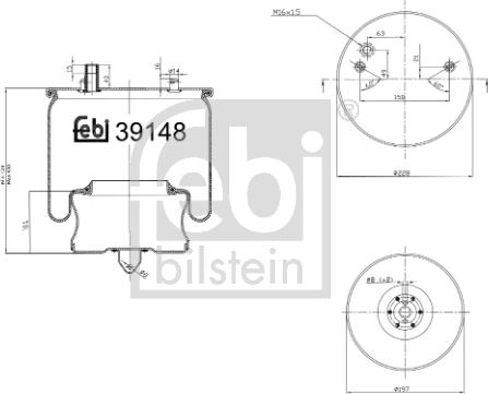 Febi Bilstein 39148 - Кожух пневматической рессоры avtokuzovplus.com.ua